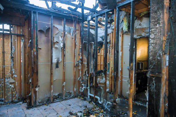 Professional Fire Damage Removal technician working in Abbotsford, WI